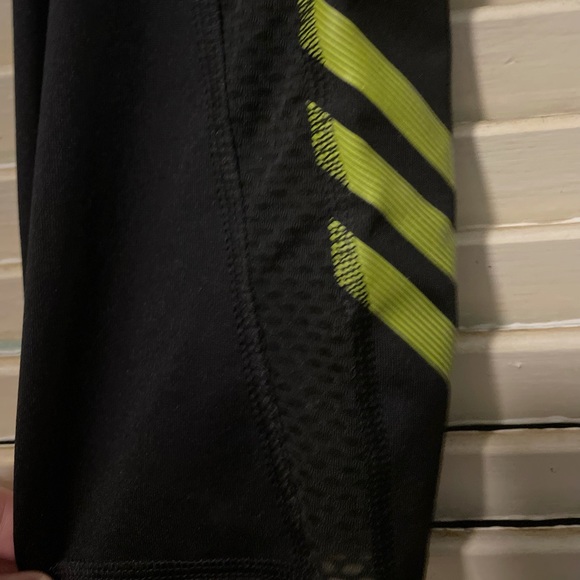 ⚡️5/$15⚡️Adidas / Climalite Black & Neon Yellow Tights | S - Picture 5 of 10